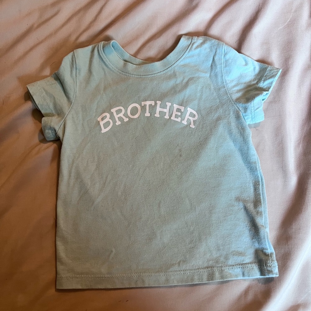 Cat & Jack Light Blue 'Brother' Tee